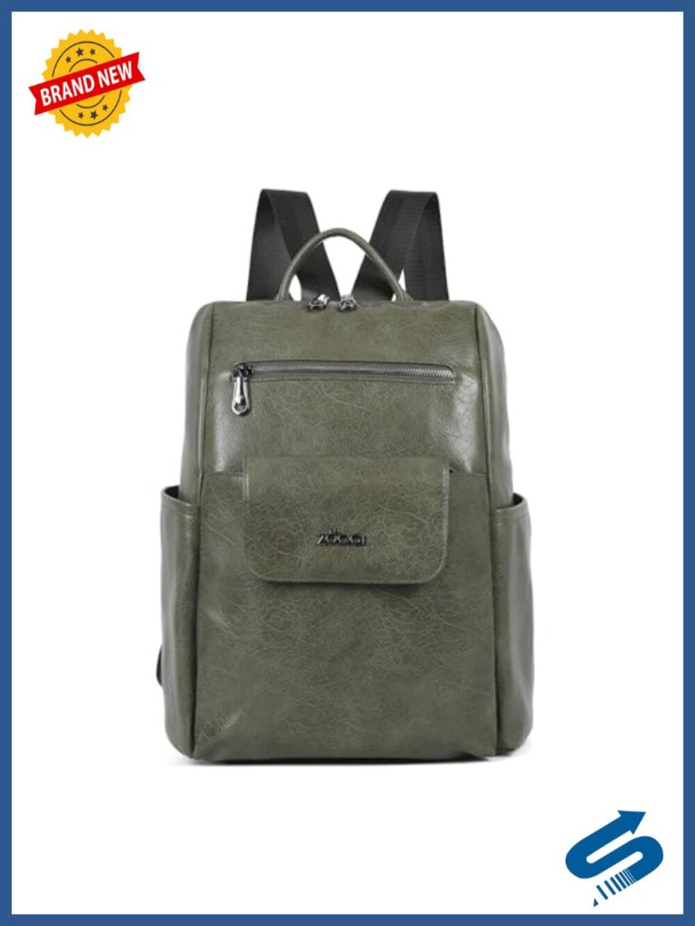Vegan Leather Backpack Purse Medium Convertible Shoulder Bag Travel